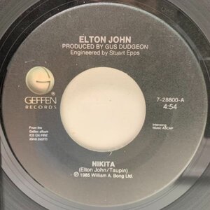 【冷戦の終結を呼び掛けた名曲】USオリジナル 7インチ ELTON JOHN Nikita (