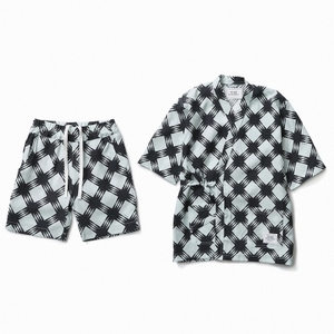 【新品未使用】CRIMIE KIDS クライミー ALOHA CHECK JIMBEI SET UP キッズ 子供服 甚平 アロハ Tシャツ ショートパンツ シャツ 140サイズ