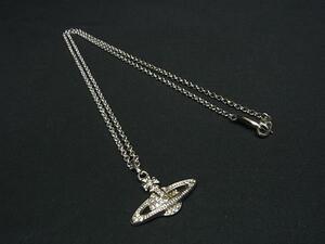 1円 Vivienne Westwood ヴィヴィアンウエストウッド オーブ ラインストーン ネックレス ペンダント アクセサリー シルバー系 FI3215