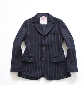 【 KEMPEL ケンペル 】HARRIS TWEED ハリスツイード ストライプ ウールツイード 3B ジャケット 38/レディース KJC-11 日本製 ドイツ