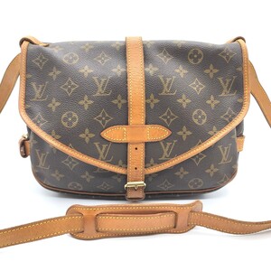 1円～ LOUIS VUITTON ルイヴィトン ショルダーバッグ ソミュール30 モノグラム PVC レザー ブラウン 斜め掛け M42256 AR0943