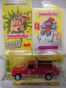 GARBAGE PAIL KIDS 1968 シボレー C-10 ステッカー付 ガーベッジペイルキッズ グリーンライト topps キャベツ畑人形 トレカ サーフボード