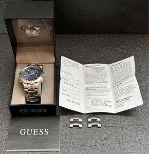 【GUESS／腕時計／メンズウォッチ】美品 【Japan Movt 110121G3】クロノグラフ ケース付き