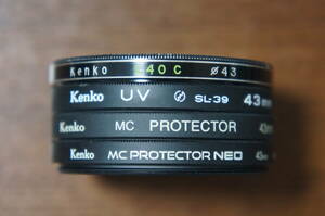 [43mm] Kenko L40c / MC UV SL-39 / MC PROTECTOR (NEO) フィルター 380円/枚