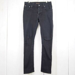 ヌーディージーンズ Nudie Jeans GRIM TIM グリムティム タイトストレートデニムパンツ ジーンズ(W31)ブラック