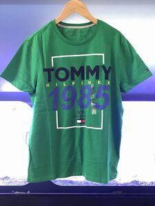 USA正規品【2XL】 トミーヒルフィガー TOMMY HILFIGER 半袖 Ｔシャツ パッチロゴ 1985 NY 緑 グリーン アメリカモデル