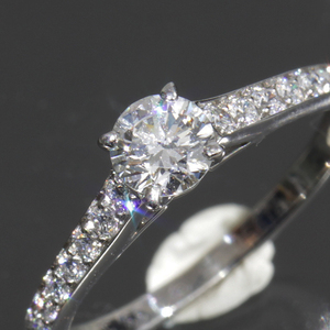 カルティエ リング ダイヤ 0.33ct VVS1 8号 pt950 ギャラ鑑●指輪 箱 G GIA ソリティア ソリテール size48 新品仕上済 Cartier 5452A