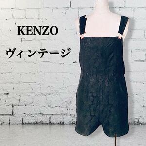 即決★新品同様【KENZO JEANS】ヴィンテージ＊総レース.サロペット ショートパンツ＊エレガント＊大人可愛い＊カジュアル＊上品