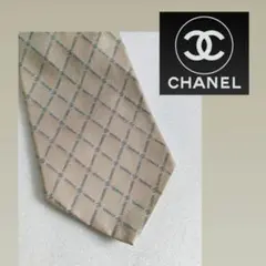 CHANEL シャネル ネクタイ  シルク100％ ロゴマーク ロゴ柄