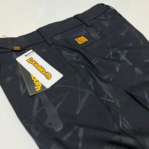 ★新品・正規品★【LOUDMOUTH 】ラウドマウス メンズ　スター柄エンボスロングパンツ ブラック≪サイズLL≫