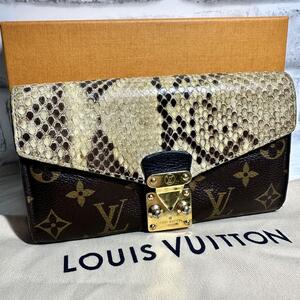 ルイヴィトン パイソン 長財布 モノグラム ポルトフォイユ パラス 蛇 メティス LOUIS VUITTON エキゾチック ゴールド N90099