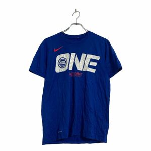 NIKE 半袖 プリント Tシャツ M ブルー ナイキ バスケ バックプリント 古着卸 アメリカ仕入 a604-6541
