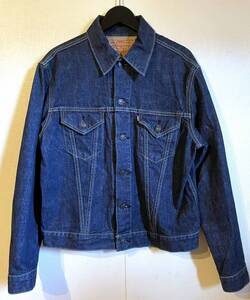 希少 濃紺 LEVIS リーバイス 90s 日本製 71557-02 557 BIG-E 3rd デニム トラッカー ジャケット Gジャン size42 美品 00s vintage 1st 2nd