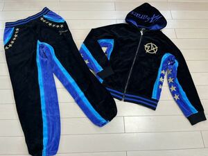 ◆新品◆24karats ベロアジャージ Sサイズ ブラック ×ブラック EXILE 3代目JSB GENERATIONS