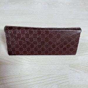 GUCCI グッチ　サングラスケース　メガネケース　ブラウン　茶　中古品　Y