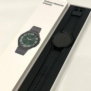 【中古美品】SAMSUNG Galaxy Watch6 Classic 47mm Wi-Fiモデル ブラック SM-R960NZKAXJP スマートウォッチ ウェアラブル端末