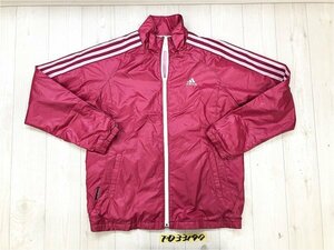 adidas アディダス レディース 裏起毛 シャカシャカ ジャケット M マゼンタ