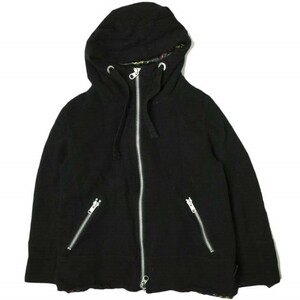 tao COMME des GARCONS タオ コムデギャルソン 22AW ウールナイロンビエラ先染め 製品縮絨ジャケット TJ-J015 S BLACK Tricot リバーシブル