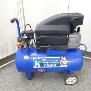 tyom 6741-2 416 通電OK KENOH ケンオー オイル式 エアーコンプレッサー K-1524 24L 1.1kw メーター動きます