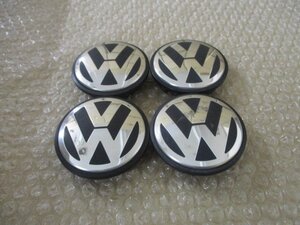 VW フォルクスワーゲン 純正 アルミホイール用 センターキャップ 中古４個/4枚 ゴルフ 5 6 パサート ヴァリアント ティグアン ザ・ビートル