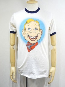 レア DEAD STOCK デッドストック USA アメリカ 製 70s ビンテージ Howdy Doody ハウディ ドゥーディ プリント リンガー Tシャツ 50s 60s