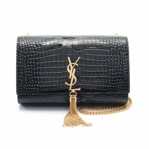 サンローラン ケイト タッセル ミディアム ブランドオフ SAINT LAURENT パテントレザー ショルダーバッグ レザー レディース