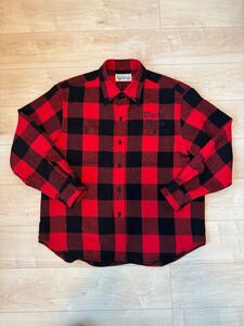 24ss WACKO MARIA FLANNEL REGULAR COLLAR SHIRT TYPE-2 RED M ワコマリア フランネル レギュラーカラーシャツ 赤 ネルシャツ 