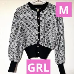 ★GRL★ダイヤモンドパターン ニットカーディガン Mサイズ★