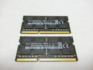 8GB×2枚 計16GB PC3L-12800S DDR3L ノートPC用メモリ 低電圧 正常動作保証／YJ241021003