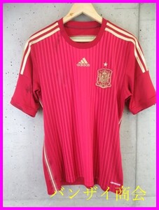 【送料300円可】034c32◆希少です◆adidas アディダス【スペイン代表】サッカーユニフォーム L/ワールドカップ/オリンピック/ジャケット