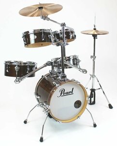 Pearl Rhythm Traveler PREMIUM RTP-645/C ウォルナット(シースルー) ラッカー塗装 限定カラー リズムトラベラー ドラムセット