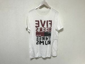 本物ヒューゴボスオレンジHUGOBOSSコットンプリント半袖Tシャツアメカジサーフビジネススーツメンズ白ホワイトMポルトガル製