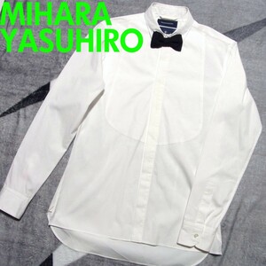 MIHARAYASUHIRO ミハラヤスヒロ ボウタイ付き ドレス シャツ 44 白 ホワイト 蝶ネクタイ