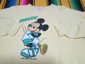 １９６０年代製ミッキーマウスMICKEY MOUSE ビンテージ スウェット MADE IN JAPAN ディズニーランド ウィンブルドンWIMBLEDON TENNISテニス