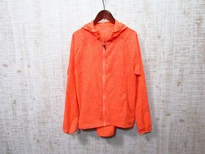 アンダーアーマー　薄手パーカーJKT　サイズM　オレンジ　レディース？