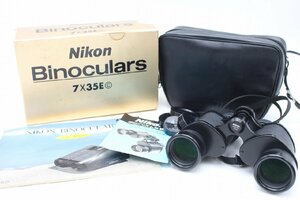 【行董】Nikon ニコン 7×35 7.3° 205792 双眼鏡 MADE IN JAPAN 日本製 使い方 レザーケース 元箱 AS811BOT46