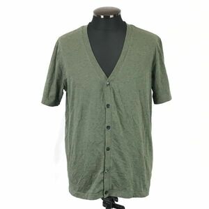 TKタケオキクチ/TAKEO KIKUCHI★半袖カーディガン【Mens size -4/カーキ/khaki】Tops/Shirts/Cardigan◆BH69