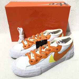 未使用 sacai × NIKE BLAZER LOW MAGMA ORANGE DD1877-100 US10 28cm ナイキ サカイ ブーレザーマグマオレンジ