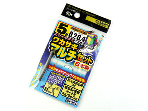 ささめ針 ワカサギ仕掛 マルチセット6本鈎 N-504 5g SASAME ワカサギ釣り わかさぎ釣り 穴釣り ワカサギ仕掛け わかさぎ仕掛け