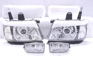 30-1956★イカリング付★HID RF4 ステップワゴン★左右ヘッドライト フォグセット STANLEY P1705 打刻:Y 純正★ホンダ (QT)