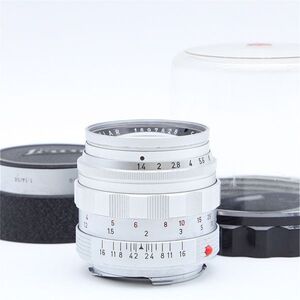 【並品】 Leica Leitz Wetzlar Summilux 50mm F/1.4 2nd クローム Mマウント ライカ #4251