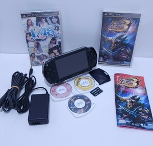 美品 / 動作品 希少品 SONY PSP-1000 ソニー PSP-1000 本体 + 4GB メモリカ + ゲームまとめ(D-48)