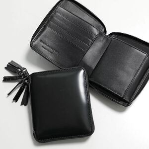 COMME des GARCONS コムデギャルソン 二つ折り財布 ZIPPER MEDLEY SA2100ZM ラウンドファスナー 小銭入れあり レザー BLACK ウォレット