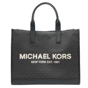 1円 Michael Kors マイケルコース トートバッグ MK柄 ロゴ PVC 黒