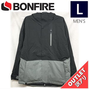 【OUTLET】 BONFIRE ETHER INSULATED JKT カラー:BLACK Lサイズ メンズ スノーボード スキー ジャケット JACKET アウトレット