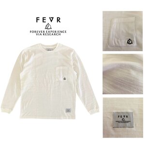 FEVR フォーエバー■送料込■シンプル スラブ生地■ポケット 長袖 Tシャツ ロンT■白■サーフィン リバーサル 10feet 杉山清貴 ルーカ HIC