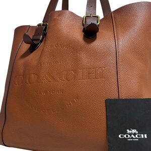 1円～【入手困難品】定価12万円 コーチ COACH ハドソン トートバッグ ビジネスバッグ ブリーフケース A4 2way レザー メンズ レディース