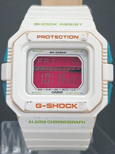 美品 CASIO カシオ G-SHOCK ジーショック GLS-5500P-7 デジタル クォーツ 腕時計 ホワイト ラバーベルト ステンレス 新品電池交換済み