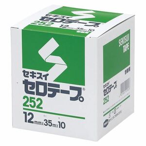 （まとめ買い）積水化学 セロテープ#252N箱入12mmx35m C10BX01 12*35 ハコイリ 00000980 〔×3〕