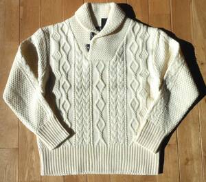 新品★BLACK SIGN/ブラックサイン ショール・カラー・セーター「Shawl Collar Sweater」 Lサイズ 定価：¥43.780-